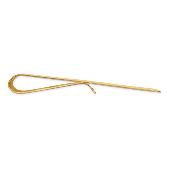 Men's 14k Yellow Gold Striped Fold-Over Money Clip - Picture 2 of 4